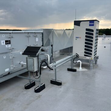 Agregat MRV 40kW oraz klimatyzatory split Haier